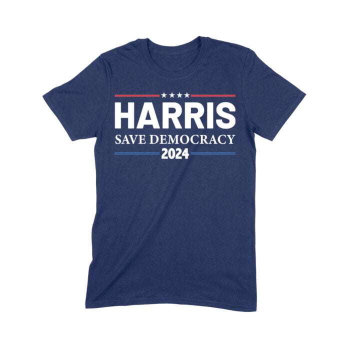 Harris Save Democracy 2024 T-Shirt - Support Leadership and Justice Unisex Youth - Image 5