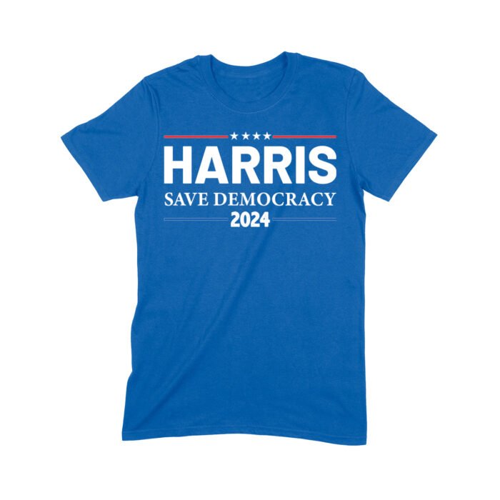Harris Save Democracy 2024 T-Shirt - Support Leadership and Justice Unisex Youth - Image 6