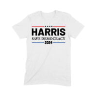 Harris Save Democracy 2024 T-Shirt - Support Leadership and Justice Unisex Youth - Image 2