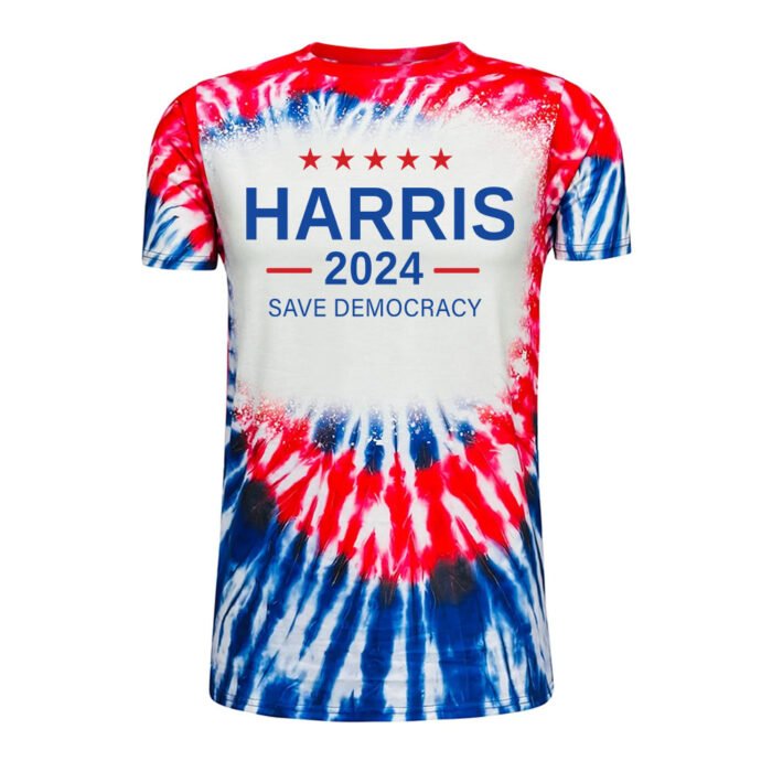 Harris 2024 Save Democracy T-Shirt - Stand for a Stronger Future Women Tie Dye Style 01 - Image 1