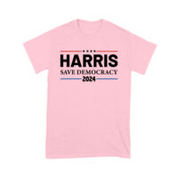 Harris Save Democracy 2024 T-Shirt - Support Leadership and Justice Unisex Youth - Image 4
