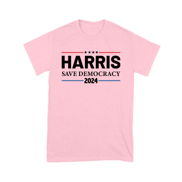 Harris Save Democracy 2024 T-Shirt - Support Leadership and Justice Unisex Youth - Image 4