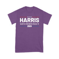 Harris Save Democracy 2024 T-Shirt - Support Leadership and Justice Unisex Youth - Image 3
