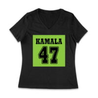Kamala 47 Vintage Patriotic Graphic T-Shirt - Bold Statement Wear for Everyday Women Jersey V-Neck