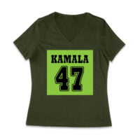 Kamala 47 Vintage Patriotic Graphic T-Shirt - Bold Statement Wear for Everyday Women Jersey V-Neck - Image 7