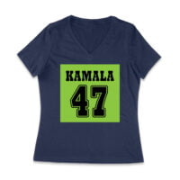 Kamala 47 Vintage Patriotic Graphic T-Shirt - Bold Statement Wear for Everyday Women Jersey V-Neck - Image 6
