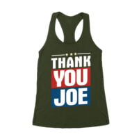 Thank You Joe Sarcastic Political T-Shirt - Bold Statement Humor Tee for Everyday Casual Wear Women's Racerback Tank Top - Image 7