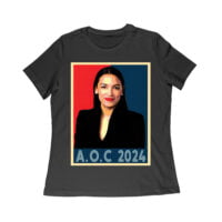 A.O.C 2024 Political Campaign T-Shirt - Bold Progressive Graphic Tee for Supporters and Activists Women Relaxed