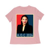 A.O.C 2024 Political Campaign T-Shirt - Bold Progressive Graphic Tee for Supporters and Activists Women Relaxed - Image 4